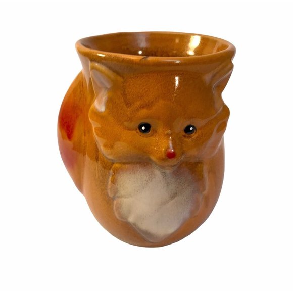 Orange Fox Hand Warmer Coffee Cup Mug Gift Craft 16 oz. Right Hand Pocket - Picture 2 of 13